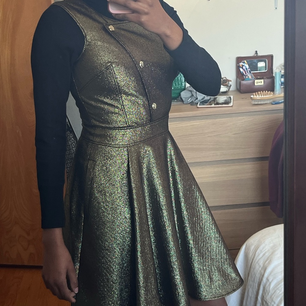 Versace Jeans Gold Sparkly Dress